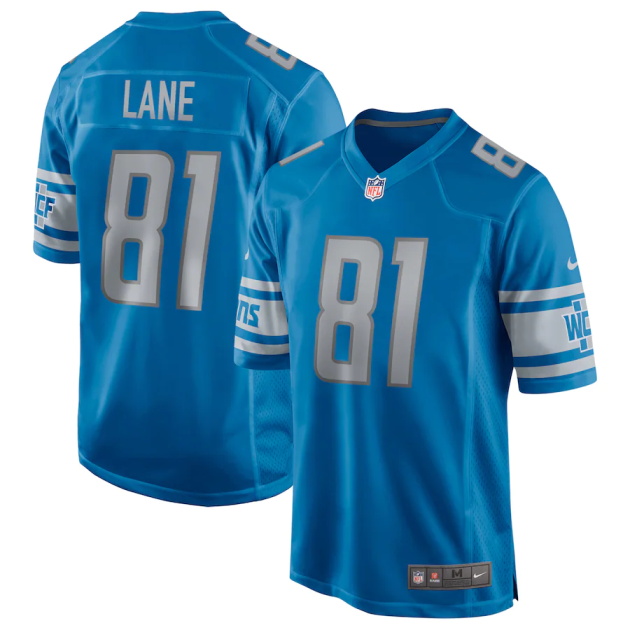 mens nike night train lane blue detroit lions game retired player jersey